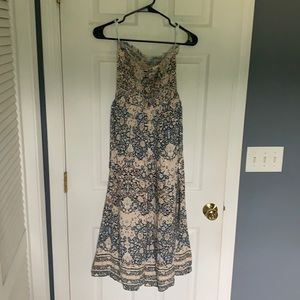 Strapless printed wide leg Capri style jumper